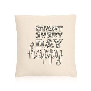 Thirty-One Statement Canvas Pillow Cover - Color Me Happy